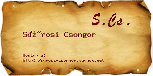 Sárosi Csongor névjegykártya