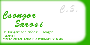 csongor sarosi business card